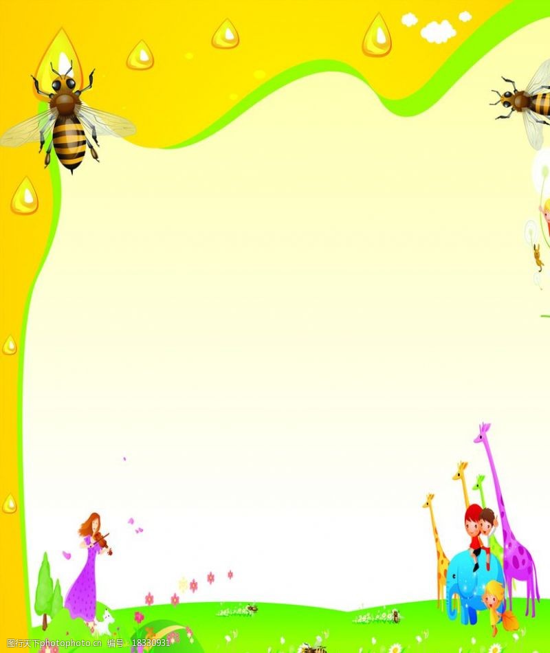蜂蜜设计图展板背景图片