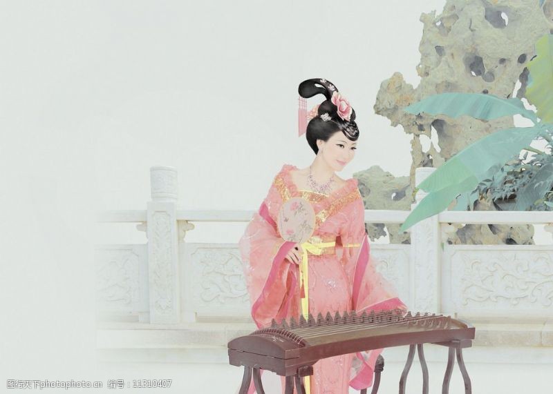 古筝文化抚琴图片