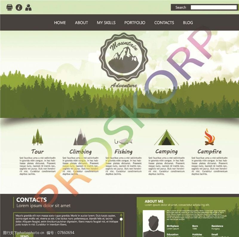 整站网站模板网页设计图片
